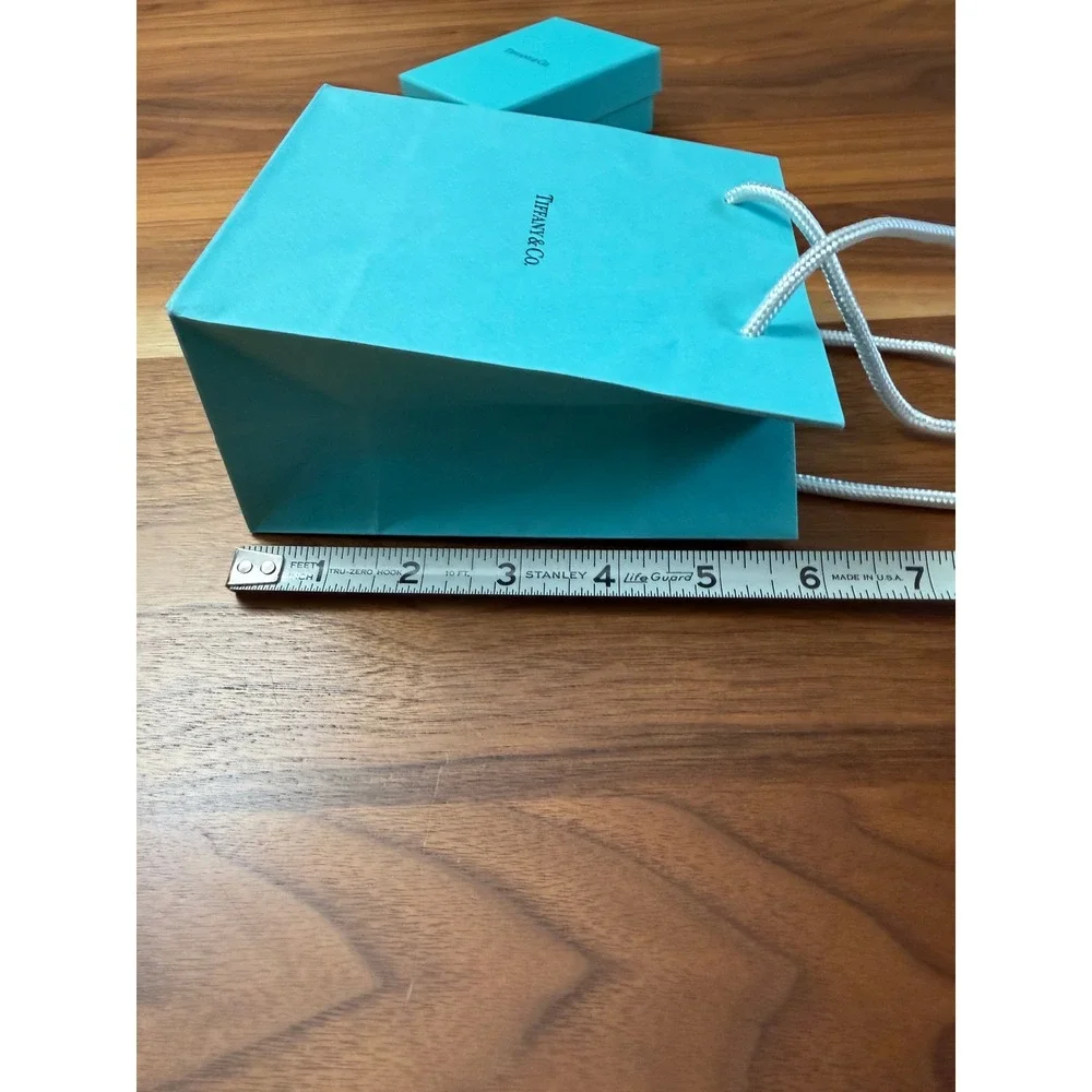 Tiffany & Co Empty Jewelry Box Bag Ribbon Blue Packaging Set Luxury *No Jewelry